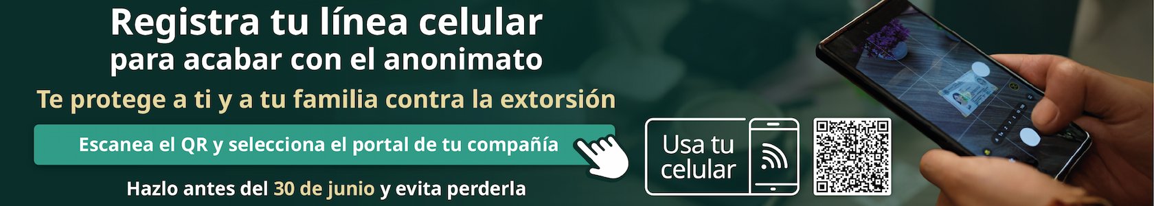 Registra tu línea celular