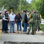 Recorre Evelyn Salgado Pineda zonas afectadas por el huracán Rick