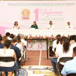 Asiste Evelyn Salgado al 1er Informe de Gestión Sindical de la secretaria General del SUSPEG, Adela Hernández Angelito