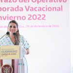 Encabeza Evelyn Salgado Pineda, el arranque del Operativo Temporada Vacacional Invierno 2022 en Zihuatanejo