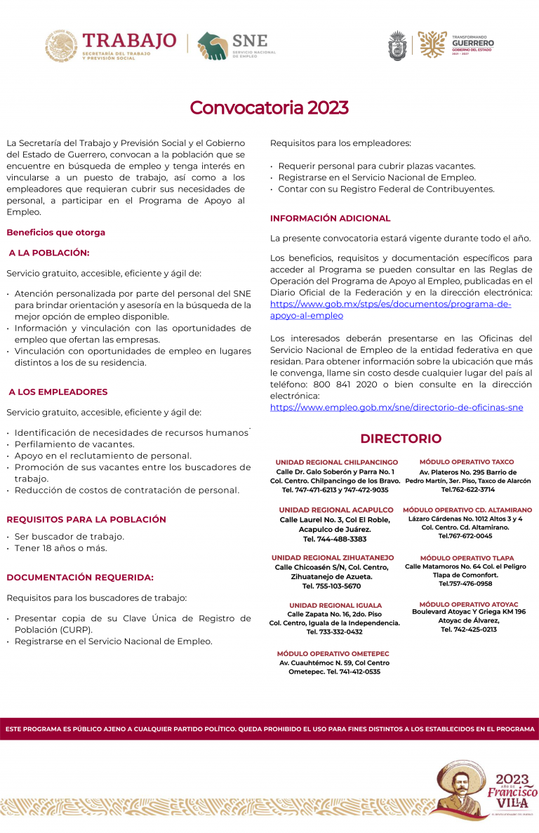 Convocatoria del Programa de Apoyo al Empleo 2023. | Gobierno del ...