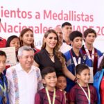 Entrega Evelyn Salgado reconocimiento a medallistas de los Juegos Nacionales CONADE 2023
