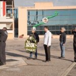 El Gobierno del Estado de Guerrero izó a media asta la bandera monumental del Recinto Oficial del Poder Ejecutivo, en memoria de las víctimas mortales de los sismos de 1985 y 2017