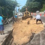 Atiende CAPASEG socavón en avenida Escénica provocado por las recientes lluvias