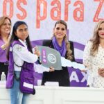 Evelyn Salgado pone en operación Transporte Violeta en Zumpango del Río