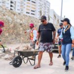 Recorre Evelyn Salgado la avenida Costera Las Palmas y supervisa las acciones de limpieza