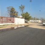 Así lucen esta tarde las calles aledañas a la Unidad Deportiva Jorge Campos en Renacimiento