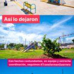 Emprende la gobernadora Evelyn Salgado acciones continúas para la reconstrucción, rehabilitación y recuperación de los espacios comunitarios en Acapulco