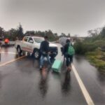 Elementos de la Policía Estatal, en coordinación con Protección Civil estatal, brinda apoyo a los automovilistas el municipio de Cuautepec