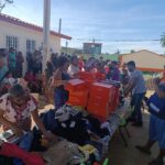 Brigadas de la subsecretaría de Finanzas y Administración del estado, entregaron ropa, calzado, así como diversos apoyos