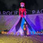Catrina de más de 8 metros de altura adorna el Parque Papagayo