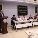 El secretario de Seguridad Pública de Guerrero, Josué Barrón presentó la estrategia integral para fortalecer la seguridad en la entidad, durante su comparecencia ante el Congreso Local