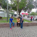 La Secretaría de Seguridad Pública Estatal, mantiene los módulos informativos en el Zócalo de Iguala.