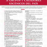 Convocatoria a Grupos y Creadores Escénicos del País