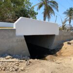 Al 100% la construcción de alcantarilla de loza en la carretera Playa Ventura-Playa Azul en Copala