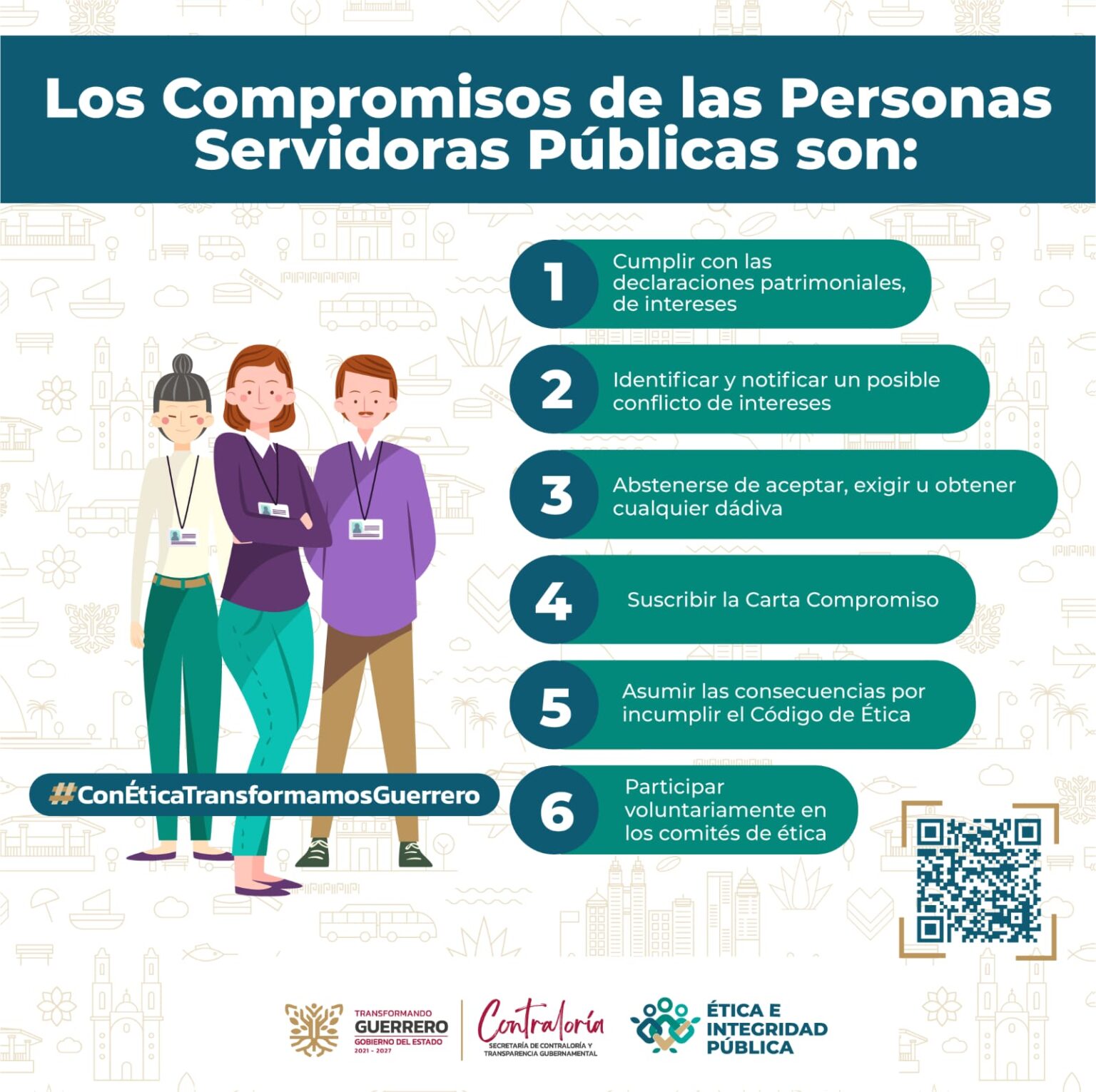 Los 6 compromisos de las personas servidoras públicas. | Gobierno del