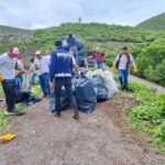 Realiza PROPAEG jornada de limpieza en la presa Cerrito Rico para prevenir riesgos tras paso del huracán Erick
