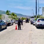 Policía Estatal mantiene despliegue de seguridad en la Costera Miguel Alemán de Acapulco