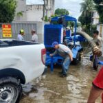 Gobierno de Guerrero atiende inundaciones en zona Diamante de Acapulco tras intensas lluvias
