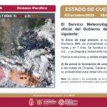Zona de Baja Presión con potencial ciclónico se aleja de las costas de Guerrero