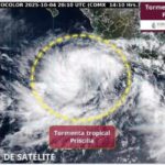 La tarde de este sábado se formó la tormenta tropical “Priscilla”, en el Océano Pacífico: SGIRPCGRO