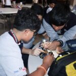 Niñas y jóvenes de nivel básico hasta superior participaron en la competencia de robótica “Guerre Bot”