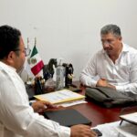 Francisco Rodríguez Cisneros, se reunió con el dirigente estatal de Antorcha Campesina, Dimas Romero González