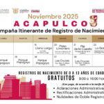 Del 19 al 28 de noviembre se realizará campaña gratuita de registro de nacimiento en Acapulco