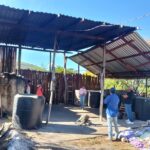 Teodora Ramírez Vega, realizó este lunes un recorrido por fábricas de mezcal en la localidad de Axaxacualco, municipio de Eduardo Neri.