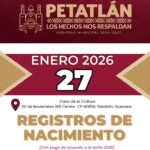 Realizará gobierno del estado en Petatlán Campaña de Servicios del Registro Civil