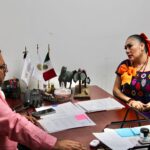 Francisco Rodríguez Cisneros, se reunió con la presidenta de la Asociación Civil “Kaniché Eslava”, Beatriz Eslava Borja
