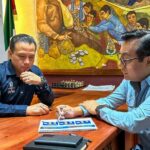 Simón Quiñones Orozco, sostuvo una reunión de trabajo con el alcalde Juan Andrés Vega