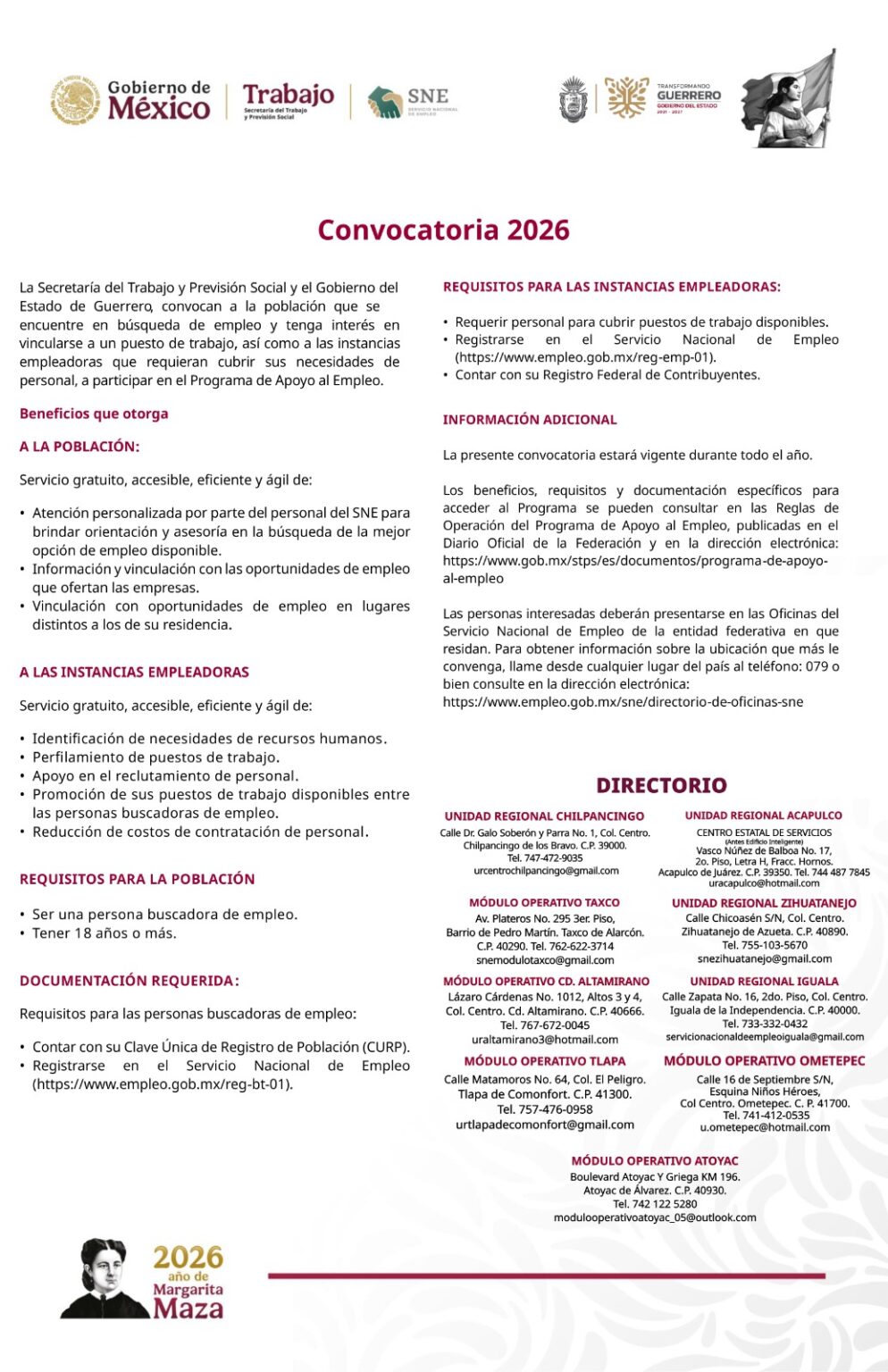 Convocatoria Programa de Apoyo al Empleo 2026 | Gobierno del Estado de ...