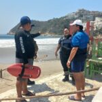 SGIRPCGRO refuerza acciones preventivas por efectos del fenómeno Mar de Fondo en playas de Guerrero
