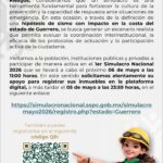 Convocan a población e instituciones de Guerrero a participar en el Simulacro Nacional 2026 
