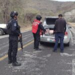 Secretaría de Seguridad Pública realizan labores vigilancia, sobre la carretera estatal Xochipala – La Laguna, municipio de Eduardo Neri
