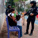 Secretaría de Seguridad Pública efectúan acciones de vigilancia y prevención del delito en inmediaciones del parque Margarita Maza de Juárez