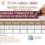 Gobierno del estado lleva Campaña Itinerante de Servicios del Registro Civil a la región Costa Chica