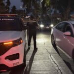 Elementos de Tránsito Estatal mantienen esta noche dispositivos de seguridad y apoyo vial en la zona Diamante de Acapulco