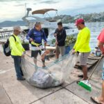 Promotora de Playas realiza limpieza y vigilancia en zona costera de Acapulco tras lluvias