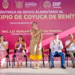 Liz Salgado encabeza entrega de apoyos alimentarios a familias de Coyuca de Benítez