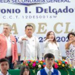 MTRO. MARCO ANTONIO MARBAN GALVÁN, ASISTIÓ A LA CEREMONIA DE CLAUSURA DE LA GENERACIÓN 2023-2026 DEL TURNO VESPERTINO DE LA ESCUELA SECUNDARIA GENERAL PROFR. ANTONIO I. DELGADO, EN ATENCIÓN A LA INVITACIÓN DE LA DIRECTORA, LA MTRA. CLARISA FLORES LEYVA.