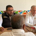 Francisco Rodríguez Cisneros, se reunió con integrantes del Frente Popular de la Montaña, encabezados por Telesforo Aguilar Villanueva.