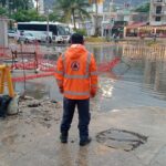 SGIRPC Guerrero informa que el nivel del agua ha disminuido y la circulación vial fluye con normalidad en las zonas de la Diana, La Poza y Bonfil