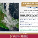 La SGIRPCGRO emite aviso preventivo por lluvias puntuales fuertes en regiones de Guerrero