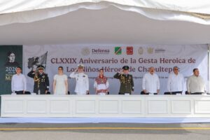 Evelyn Salgado honra a los Niños Héroes y refrenda compromiso de unidad por un México libre y en paz