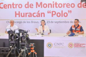 Huracán Polo genera lluvias en costa de Guerrero; gobernadora Evelyn Salgado mantiene alerta preventiva 