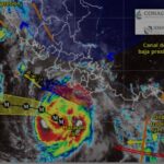 Huracán Polo mantiene condiciones de lluvia y oleaje elevado en Guerrero; autoridades refuerzan vigilancia