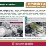 Pronostica SGIRPCGRO lluvias fuertes por “Rachel” durante la tarde-noche y madrugada