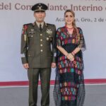Asiste Evelyn Salgado Pineda a la Toma de Posesión al Cargo y Protesta de Bandera del comandante interino de la Novena Región Militar